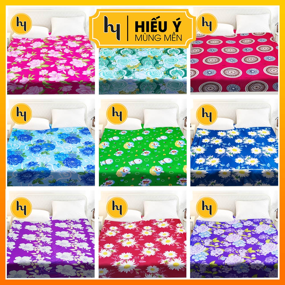 Ga giường thun, drap giường thun 1m6, 1m8 - ẢNH THẬT | Mùng mền Hiếu Ý