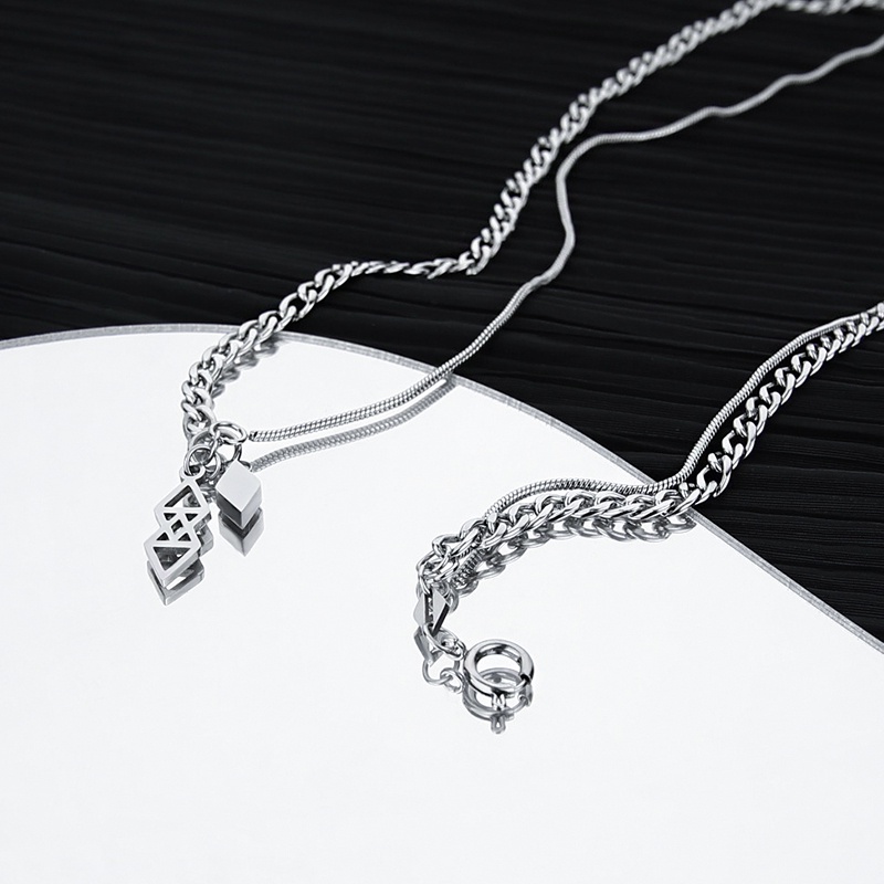 Vòng cổ Nhiều Lớp Phong Cách hip hop Nhật Bản Sang Trọng Thời Trang Cho Nam