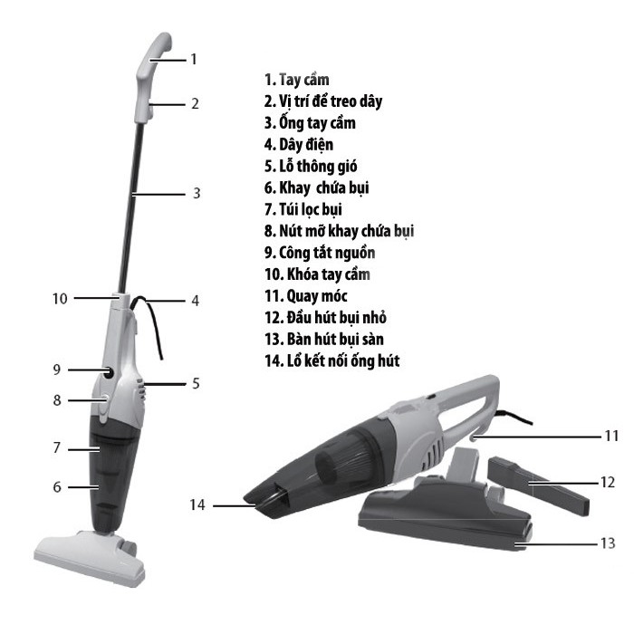 Máy hút bụi cầm tay MIDEA MVC-SC861R | BigBuy360 - bigbuy360.vn