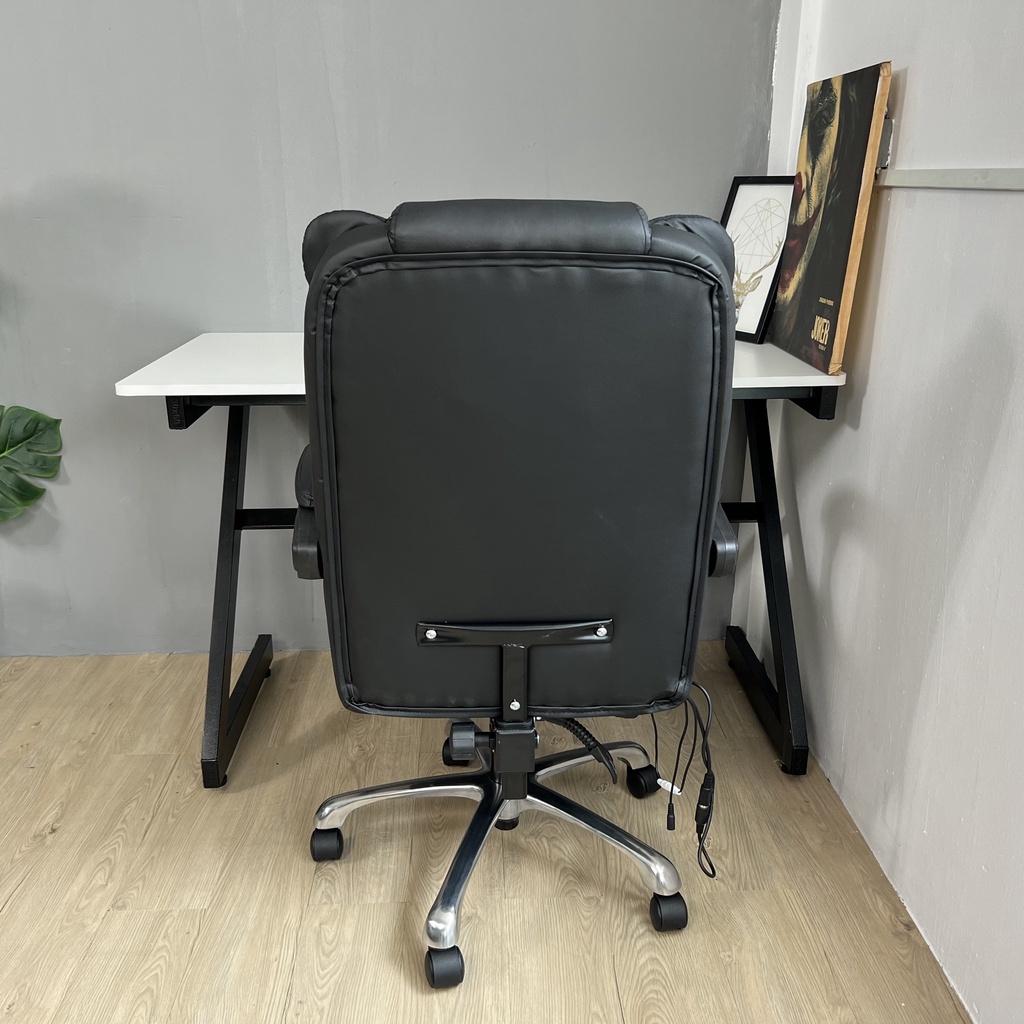 Ghế xoay da cao cấp có massage 7 điểm chân nhôm TM906