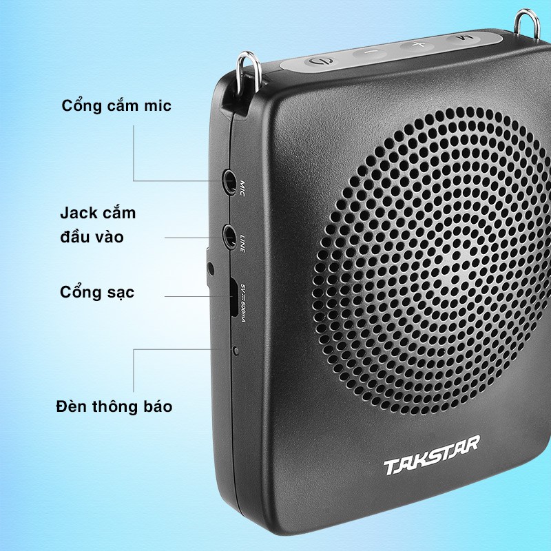 [CHÍNH HÃNG] Takstar E128 Loa mic Máy trợ giảng cao cấp có dây, Bluetooth, Giáo viên, hướng dẫn viên, Bảo hành 1 năm