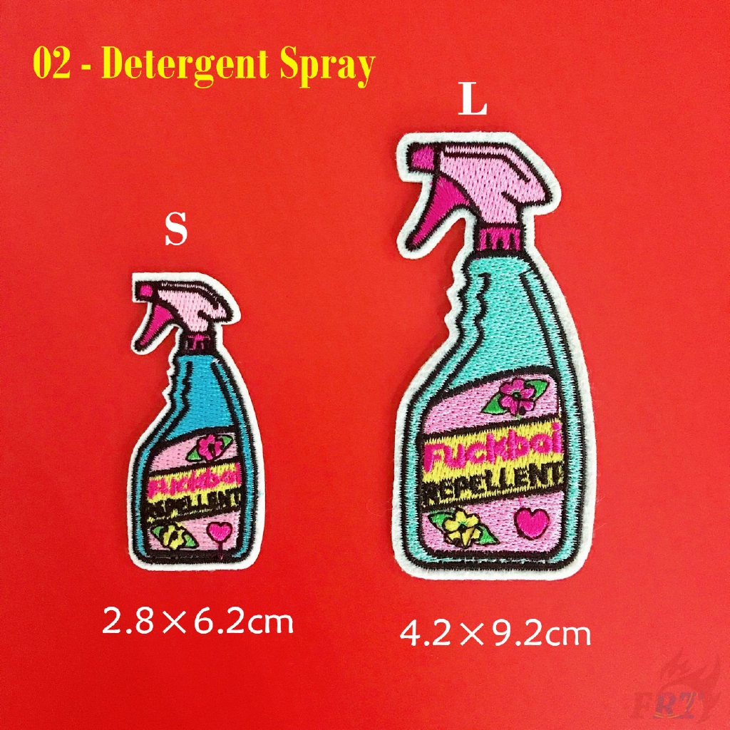 Miếng vá thêu trang trí quần áo hình bình xịt DIY