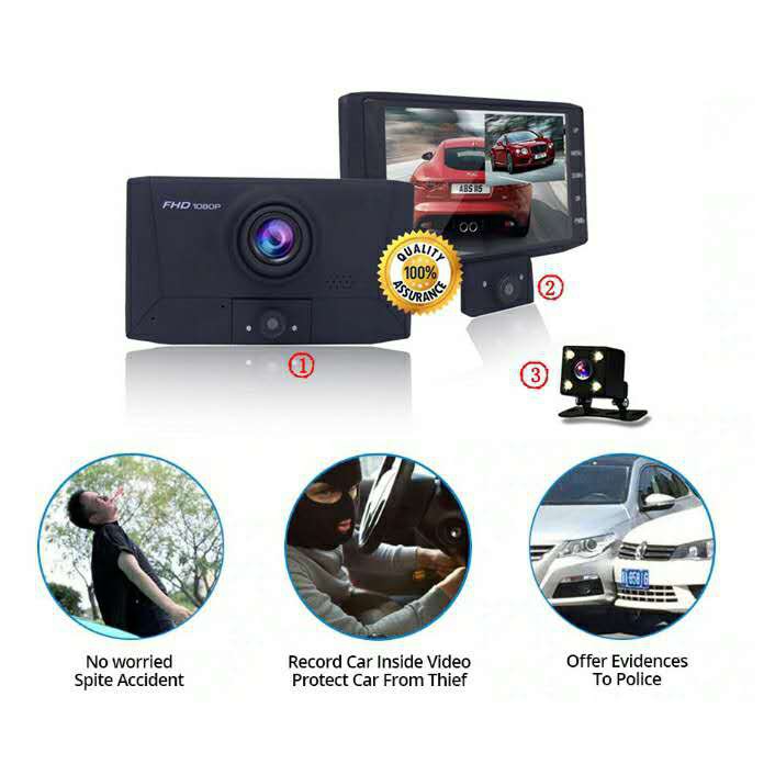 (3 Ống Kính Camera Hành Trình Cho Xe Hơi | WebRaoVat - webraovat.net.vn