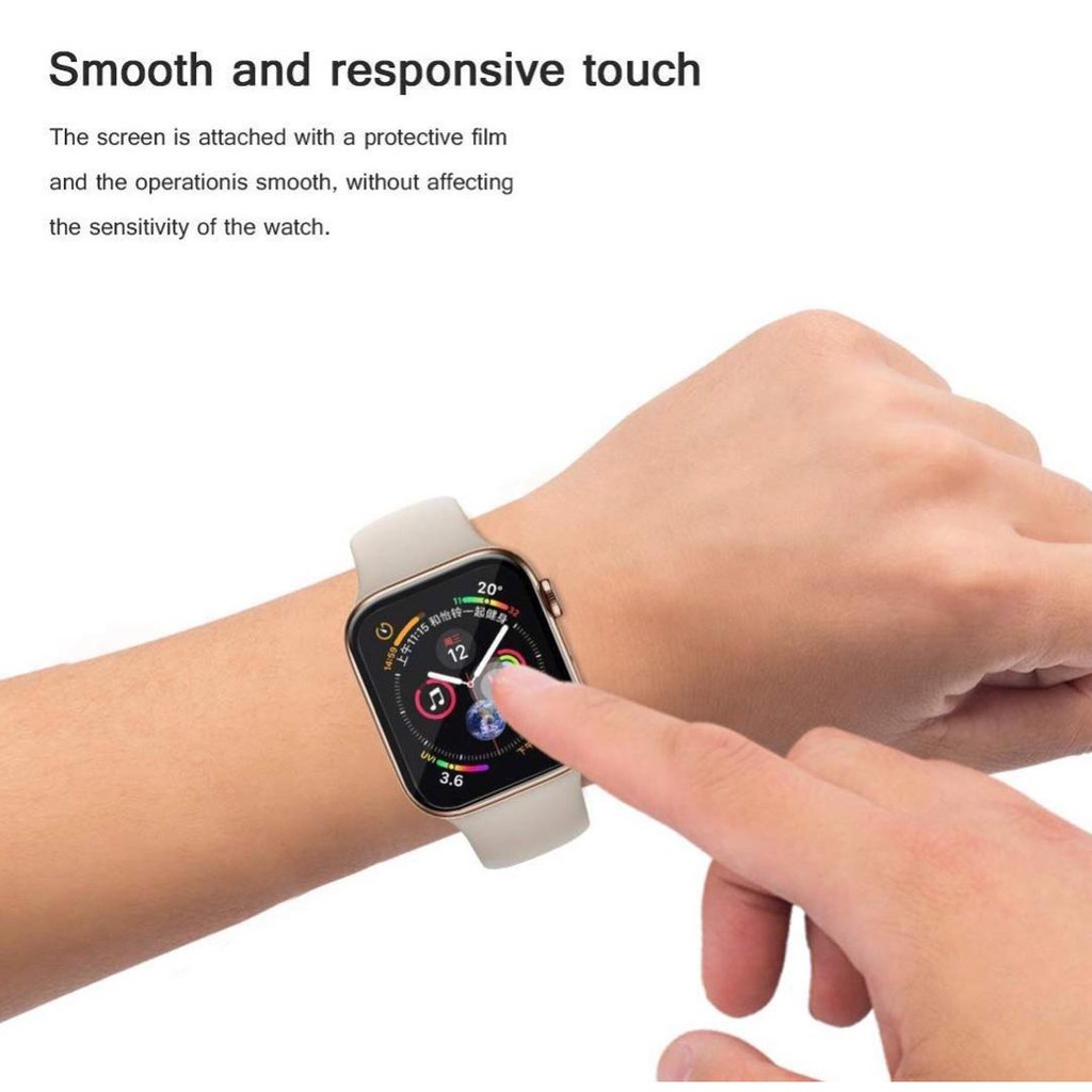 Miếng Dán 3D Trong Suốt Bảo Vệ Màn Hình Dùng Cho Apple Watch Series 7 6 5 4 41mm 45mm 38mm 40mm 42mm 44mm Ốp