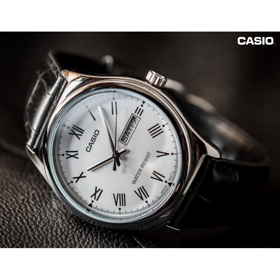 Đồng hồ nam dây da chính hãng CASIO STANDARD MTP-V006L-7BUDF