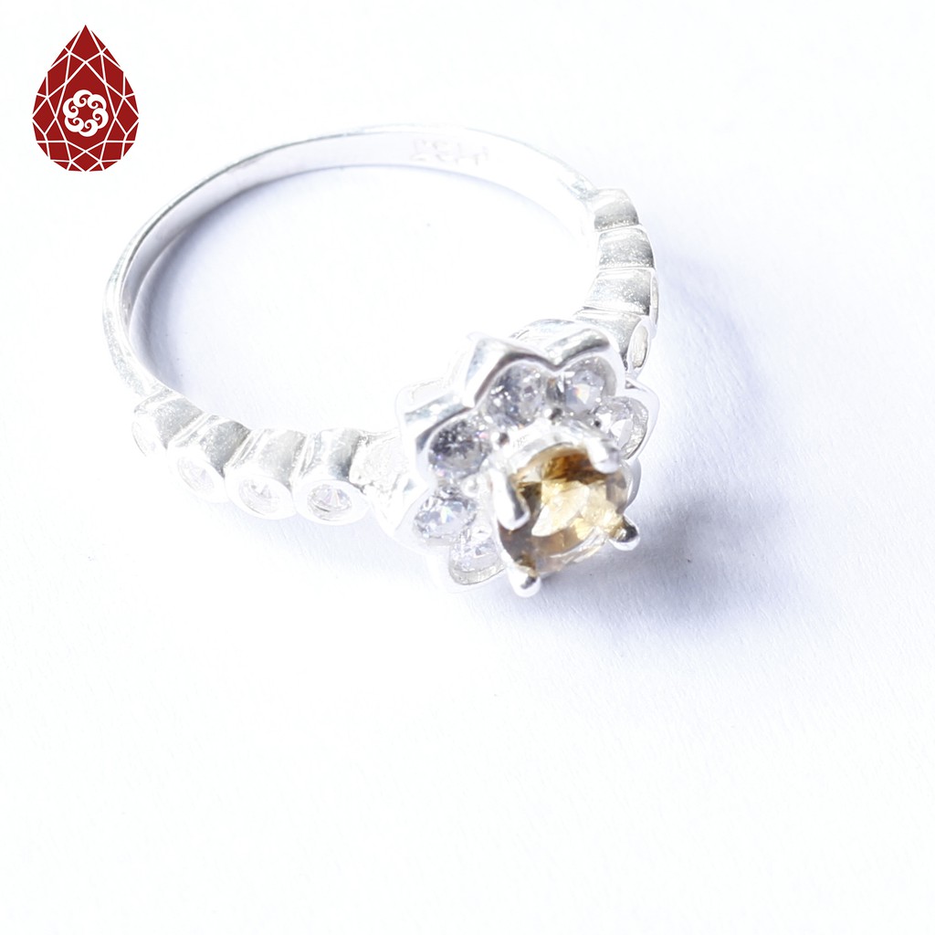 Nhẫn bạc hoa mai đính Ctr cao cấp - Ngọc Quý
