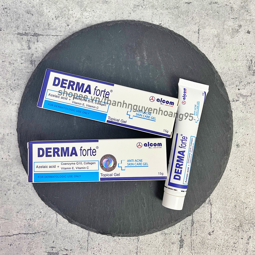 Gel Derma Forte - Giảm Mụn Trứng Cá, Ngừa Thâm, Mờ Sẹo, Dưỡng Da - tuyp 15g