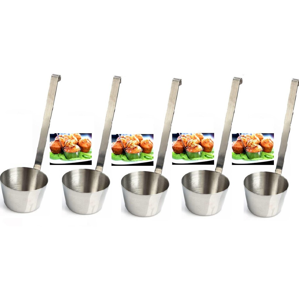 Bộ 5 Khuôn Làm Bánh Cóng Inox 304 Không Gỉ Cán Dài 20CM