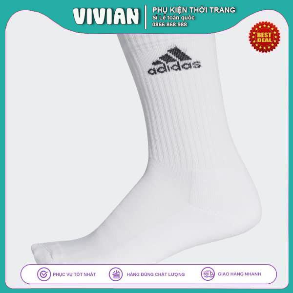 Tất ADIDAS cổ cao, Vớ Adidas cao cổ, GIA CÔNG XUẤT KHẨU, Cotton thấm hút mồ hôi, không gây kích ứng da, kháng khuẩn tốt