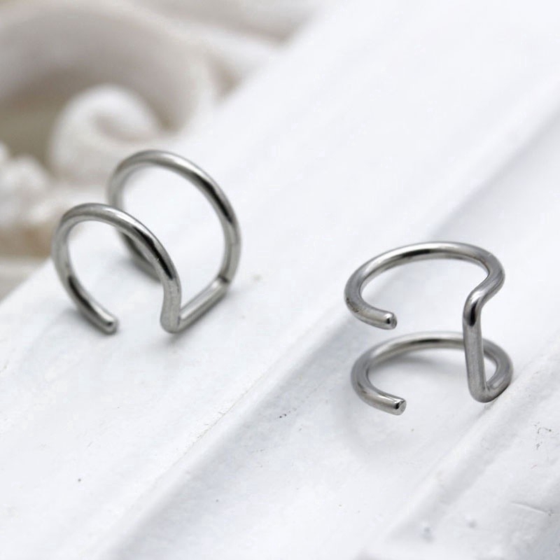 (Hàng Mới Về) Kẹp Vành Tai Không Cần Xỏ Lỗ Phong Cách Punk Đơn Giản Cho Nam Và Nữ