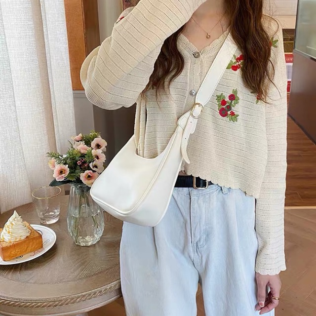 Túi da đeo chéo Korea Ulzzang 3 màu lựa chọn | Hàng order chất lượng cao