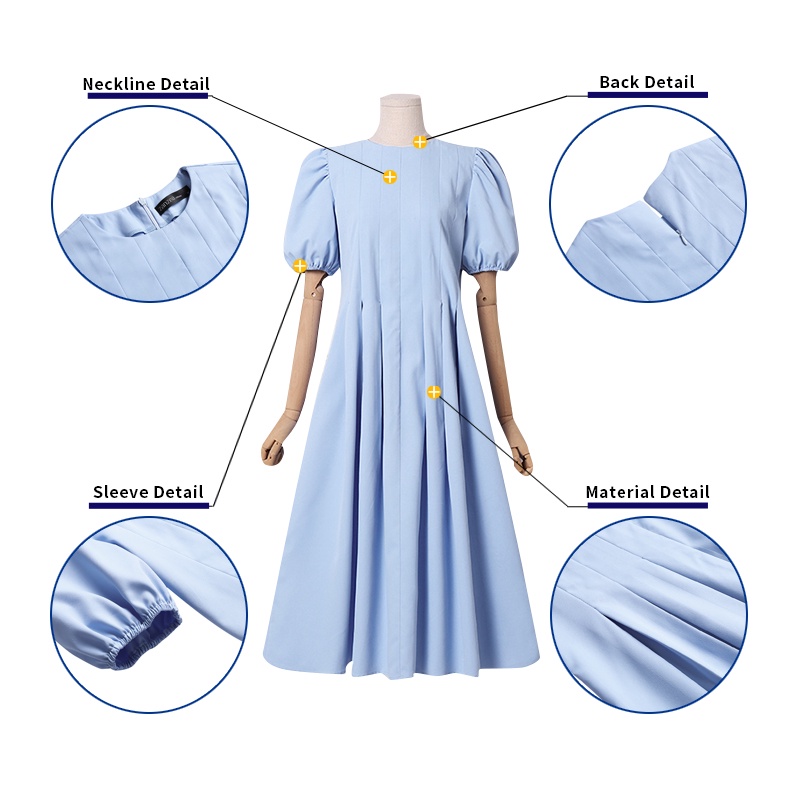 Đầm maxi Zanzea tay lửng cổ tròn thời trang dành cho nữ