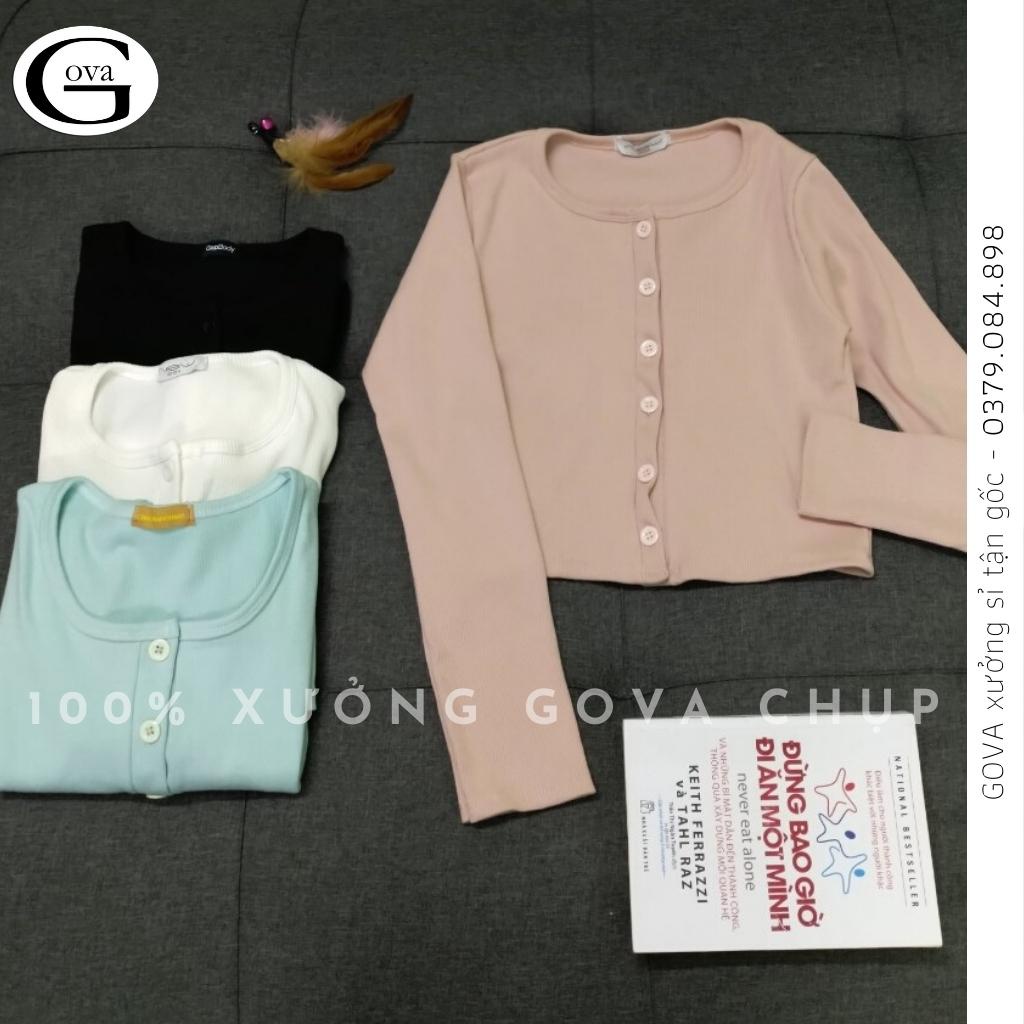 Áo Croptop Yan phối cúc Hot Trend Áo kiểu nữ ôm chất thun Cao Cấp gân mềm mát