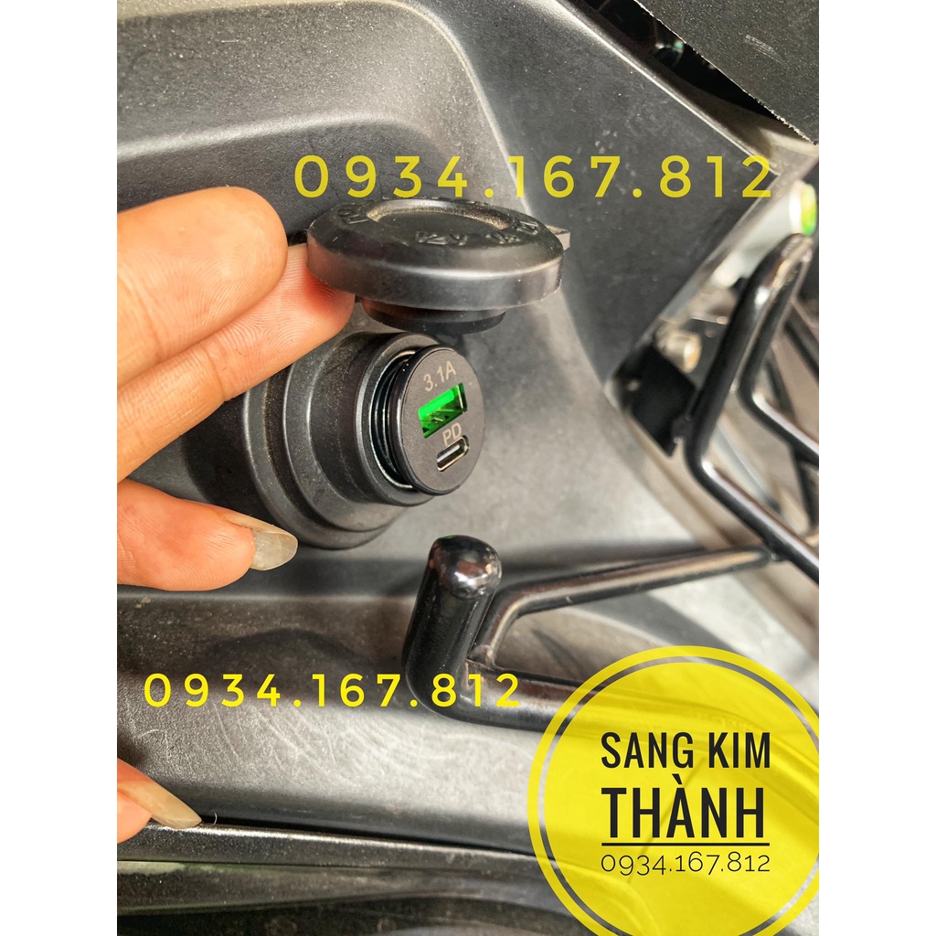 Cốc Sạc Điện Thoại 5v / 3.1A Cao Cấp Cho Xe YAMAHA. EX 155