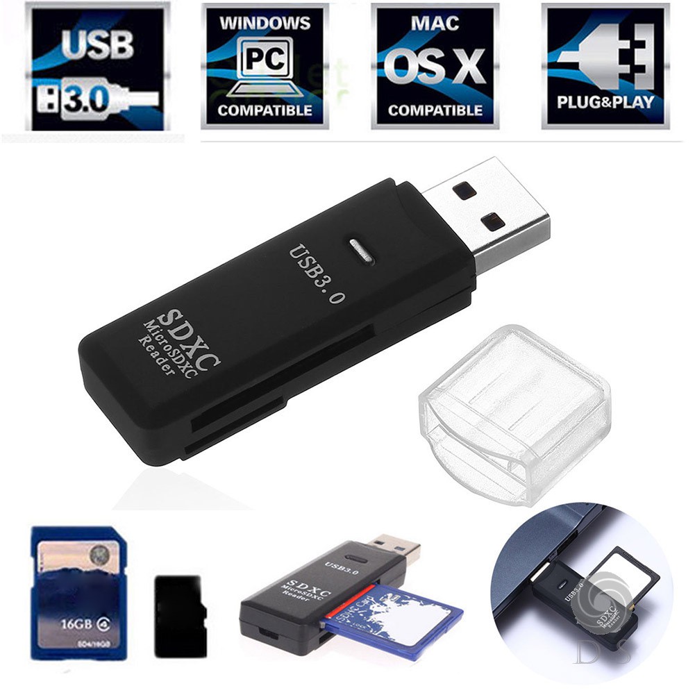 Đầu Đọc Thẻ Nhớ Sd Sdxc Tf Tốc Độ Cao Usb 3.0