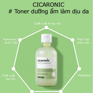 Toner Essence Dưỡng Ẩm Làm Dịu Da SNP Prep Cicaronic Toning Essence