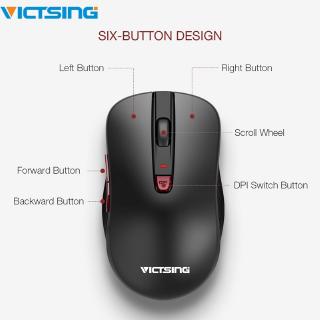 VICTSING 2.4G Mobile Wireless Mouse 5 Adjustable DPI Levels With USB Receive