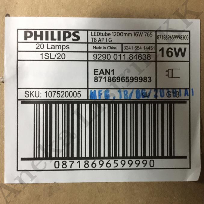 Ống Đèn Led Philips Ecofit 16w 1200mm 765 T8 Tl 16 Watt 120cm