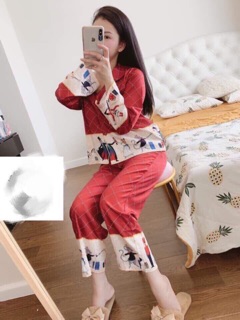 Bộ Lụa Satin Lính Chì Siêu Hot