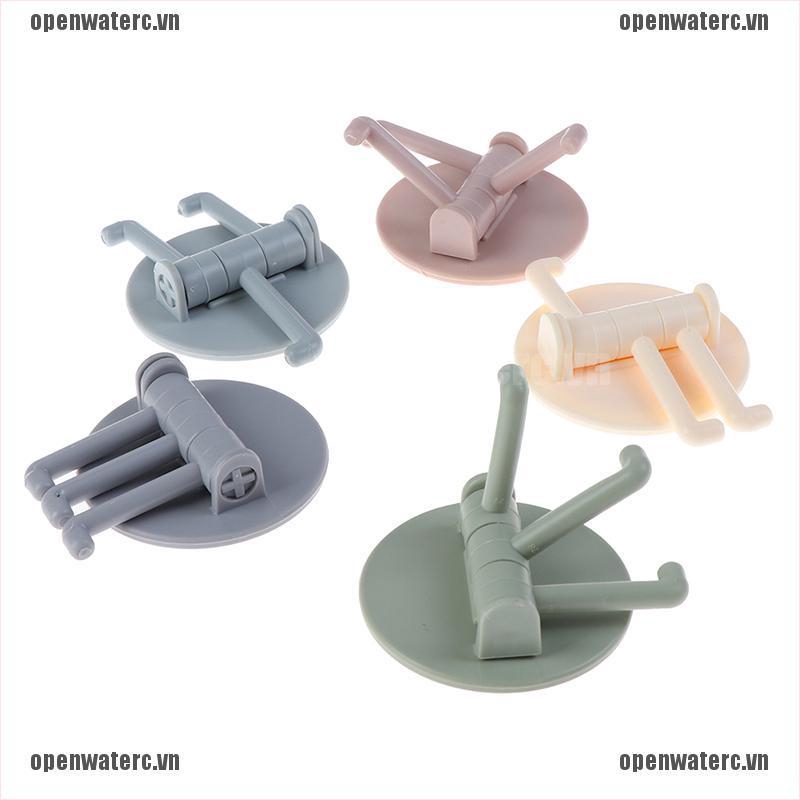 Móc Treo Đồ 3 Nhánh Dạng Xoay Gắn Tường Nhà Tắm / Bếp Sáng Tạo