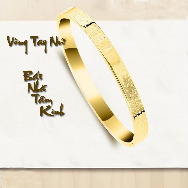 [Mã FAMAYFA giảm 10K đơn 50K] VÒNG TAY BÁT NHÃ TÂM KINH HÌNH TRÒN MÀU VÀNG - đeo tay vạn sự may | BigBuy360 - bigbuy360.vn