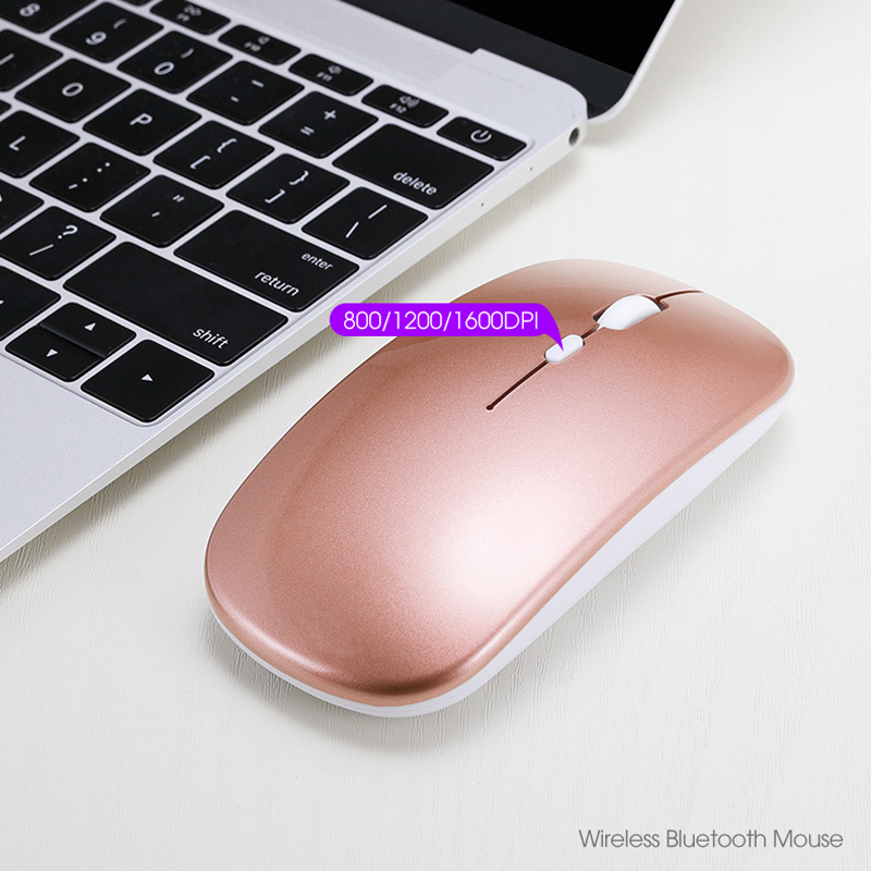 Chuột Quang Bluetooth Không Dây Q20 DPI 1600 Siêu Mỏng Nhỏ Gọn Không Gây Ồn Có Thể Sạc Lại Cho Macbook/Laptop/Notebook