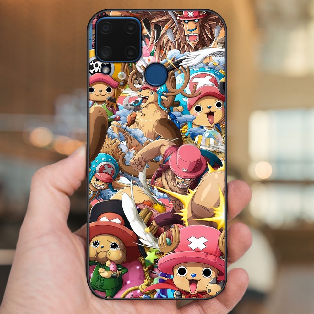 Ốp lưng Realme C15 viền đen in hình Chopper One Piece Đảo Hải Tặc
