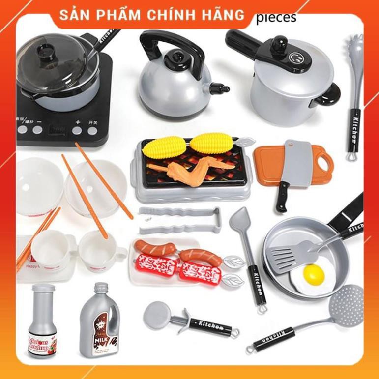 [Giảm 50%] Bộ Đồ Chơi Nấu Ăn 36 Món Cho Bé Tập Làm Đầu Bếp Sử Dụng Pin Như Thật