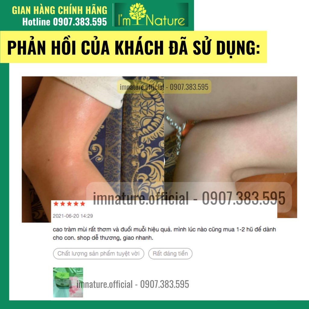 Cao Tràm Đuổi Muỗi - Giảm Sưng Vết Muỗi Đốt Tinh Dầu Tràm Cung Đình Huế 20gr - An Toàn Cho Bé 6 Tháng