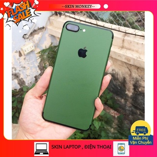 Dán Skin Full Viền màu Xanh Rêu cho iphone [ đủ mẫu ]