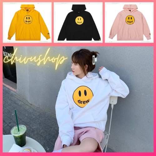 Áo nỉ hoodie drew thu đông chất hot Đen Vàng không bai xù unisex nam nữ đều mặc được