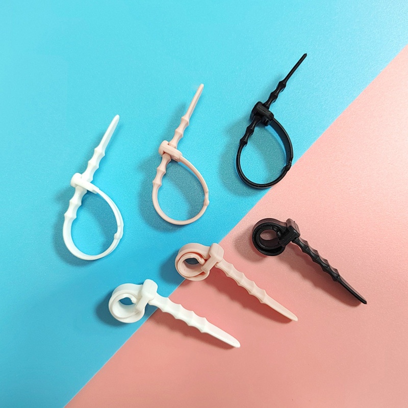 20 Dây Silicone Buộc Cáp Nhiều Màu