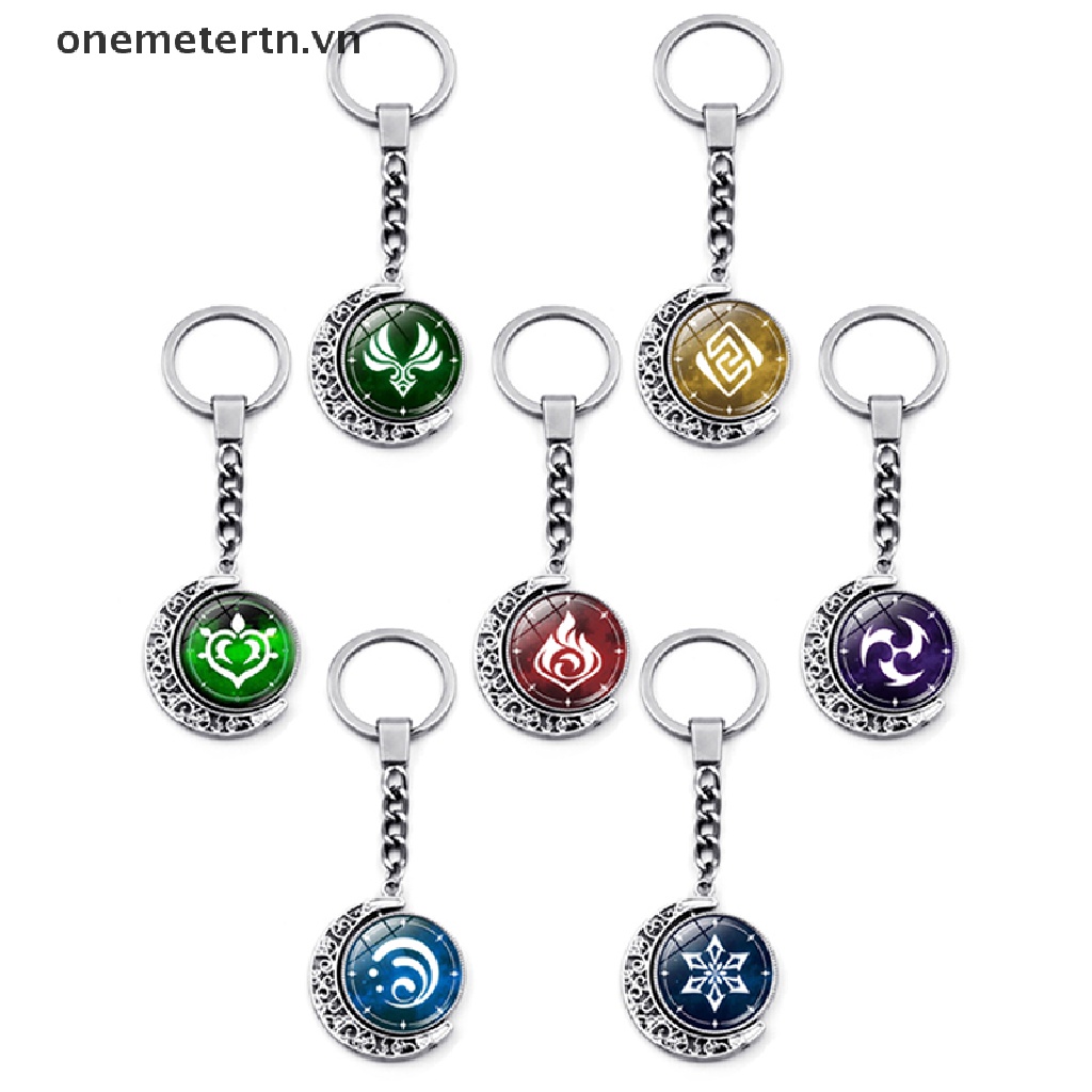 Onemetertn Móc Khóa Hình Mặt Trăng Mắt Thần Xoay 360 Độ