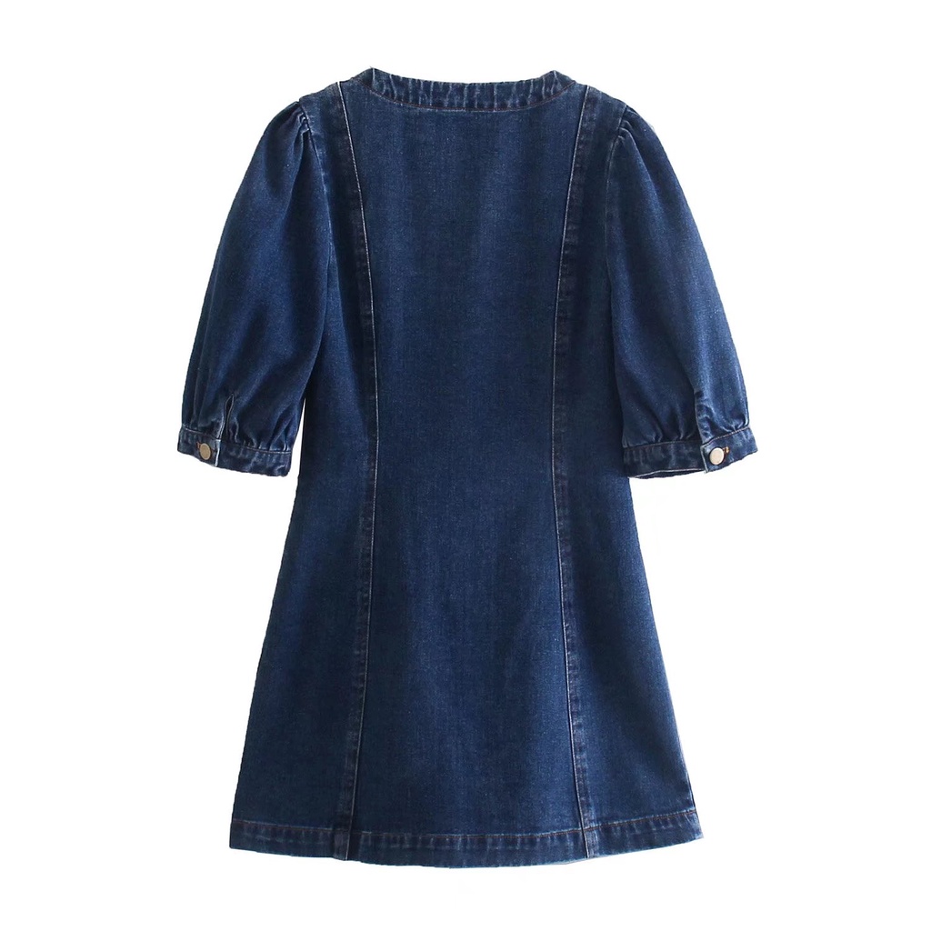 Đầm Zara jean xanh chất mềm đẹp xịn DT2JEG60N10