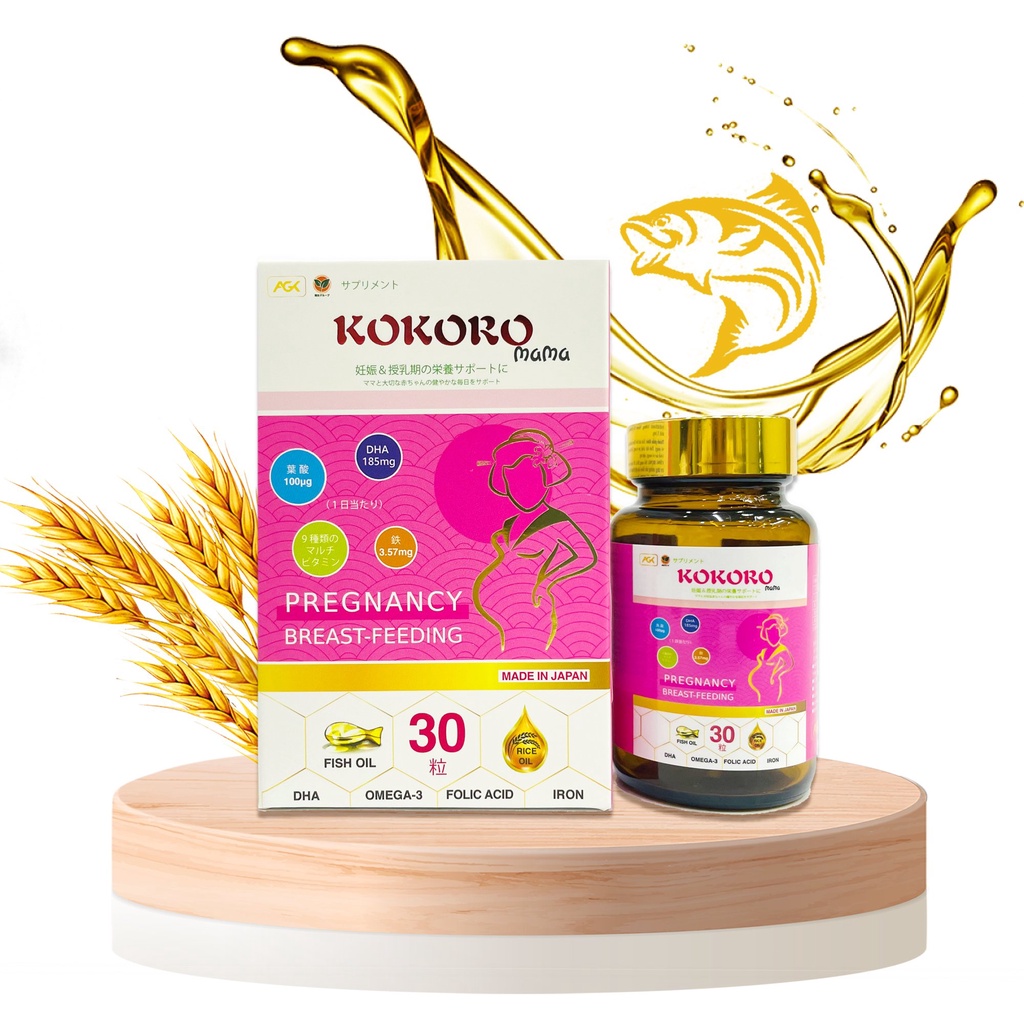 Kokoro mama - Bổ sung DHA, EPA, Vitamintổng hợp cho bà bầu, tăng sức đề kháng giúp cả mẹ bầu và thai nhi khỏe mạnh