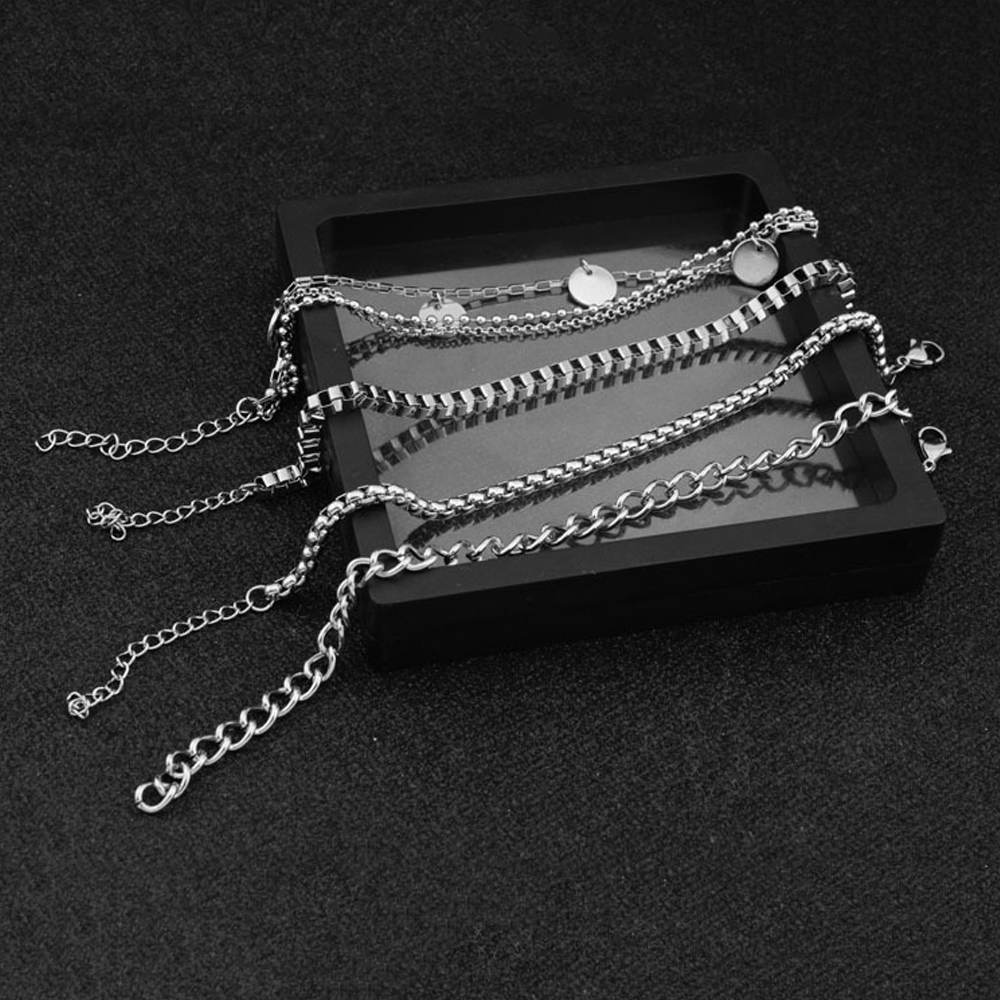 Vòng Tay Kim Loại Thiết Kế Đơn Giản Cho Cặp Đôi