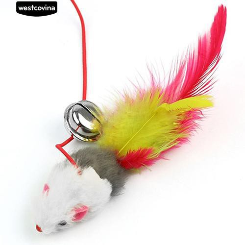 Chuột đồ chơi có lông vũ cho mèo