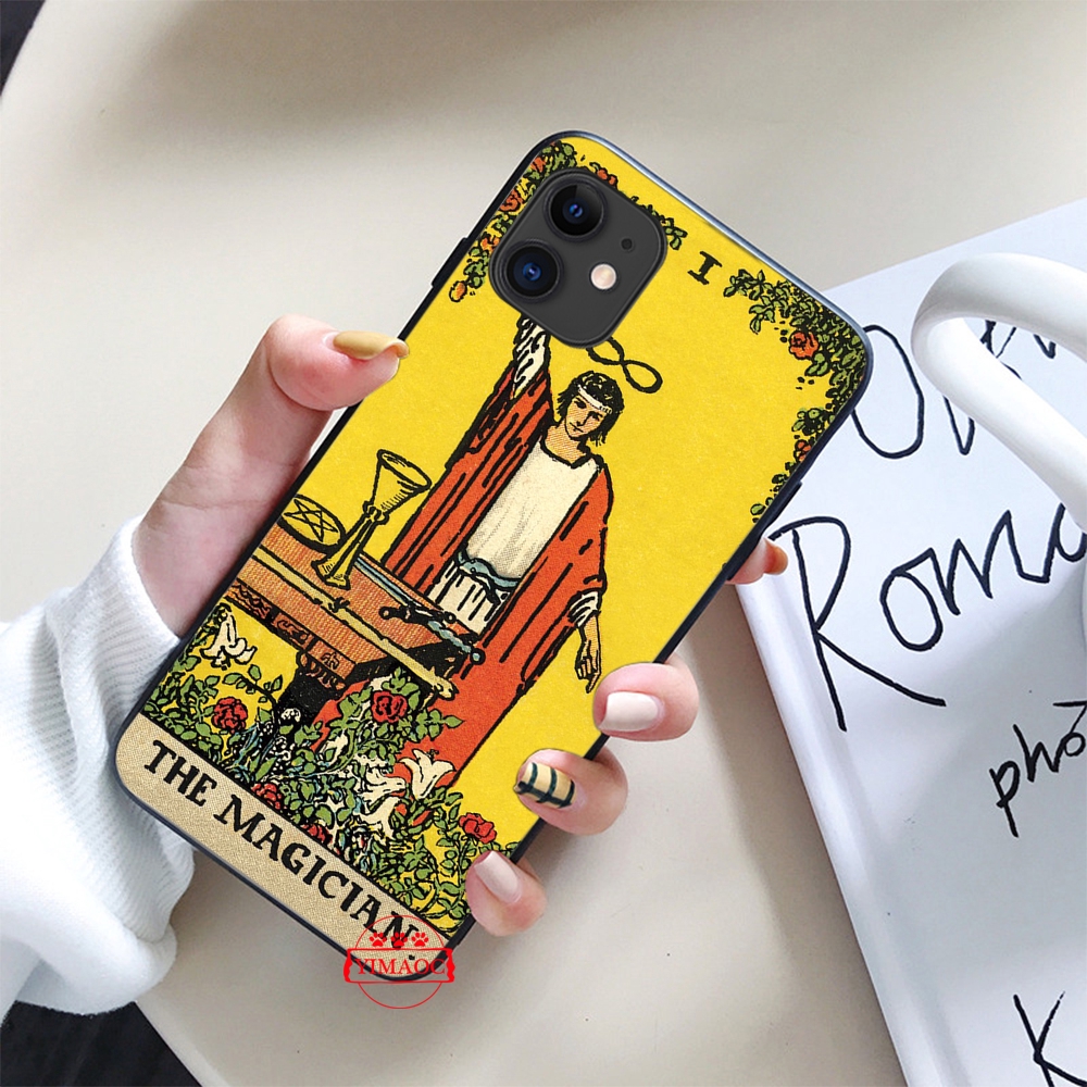 Ốp điện thoại dẻo họa tiết bài tarot độc đáo thời trang cho IPHONE XS MAX XR X 11 PRO 7 8 6 6S PLUS