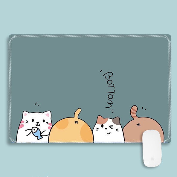 Tấm Lót Chuột Kích Thước Lớn Dày Dặn Họa Tiết Hoạt Hình Dễ Thương