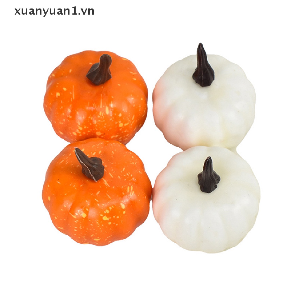 Set 12 Bí Ngô Giả Mini Trang Trí Halloween