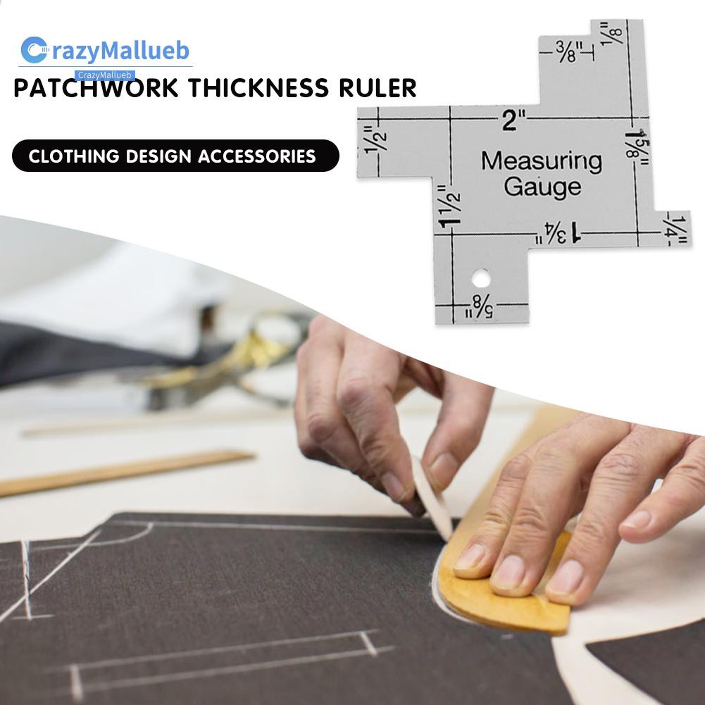 Crazymallueb❤Patchwork Thickness Ruler Special Aluminum Patchwork Ruler with Seam Tailor❤New