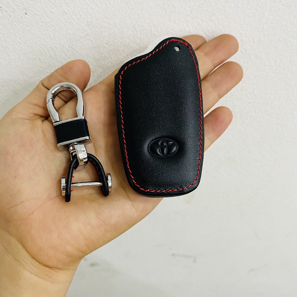 Bao Da Chìa Khóa Xe Toyota Cross, Camry, Altis 2020 2021 2022 Màu Đen  R1