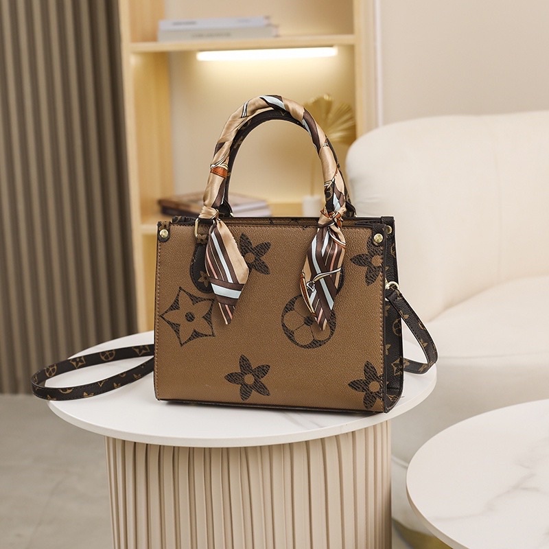 Túi Xách Nữ Da Cao Cấp Đính Kèm Nơ Phong Cách Phương Tây Size 25cm