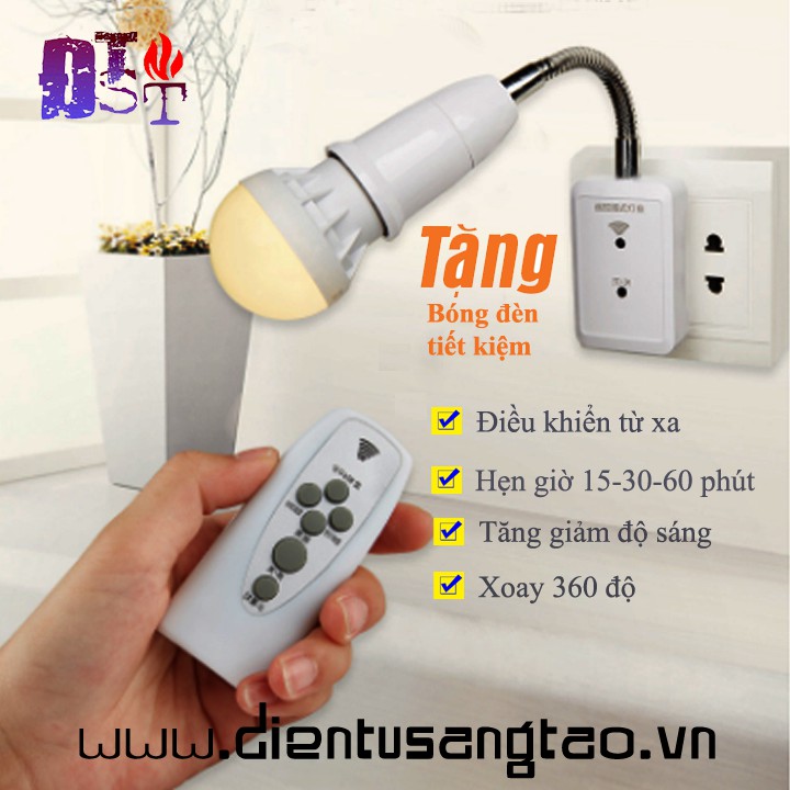 Đèn ngủ điều khiển từ xa điều chỉnh độ sáng có hẹn giờ Max60