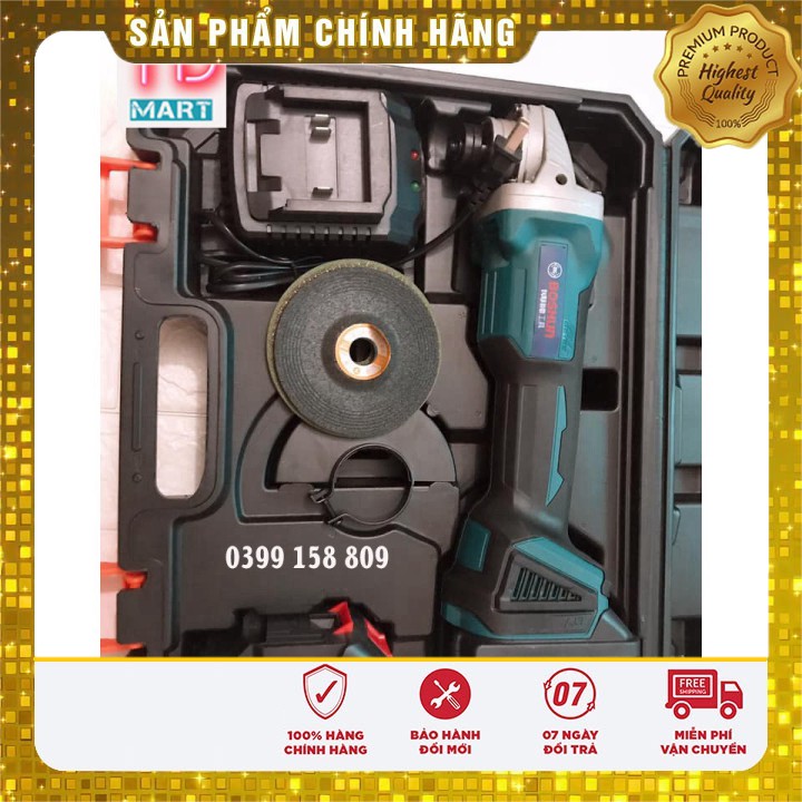 [ FREE SHIP ] Máy Mài pin Boshun 48V Không Chổi Than 3 cấp độ, lưỡi cắt 125mm