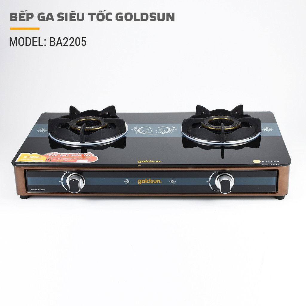 Bếp ga siêu tốc Goldsun BA2205 - Hàng chính hãng - Bảo hành 24 tháng