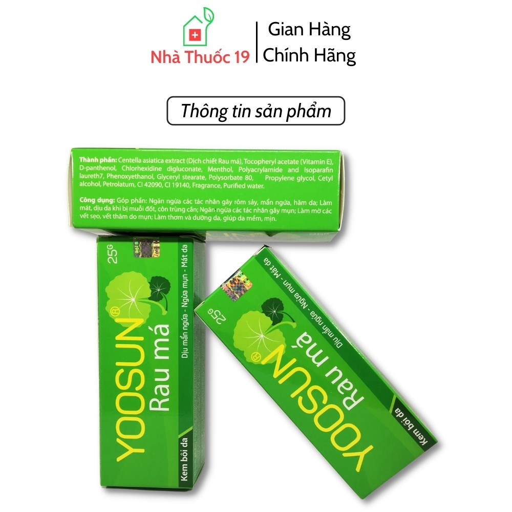 Kem Bôi Da Yoosun Nghệ - Rau Má - Acnes Chính Hãng Giúp Ngăn Ngừa Mụn, Giảm Thâm, Mát Da Từ Thảo Dược