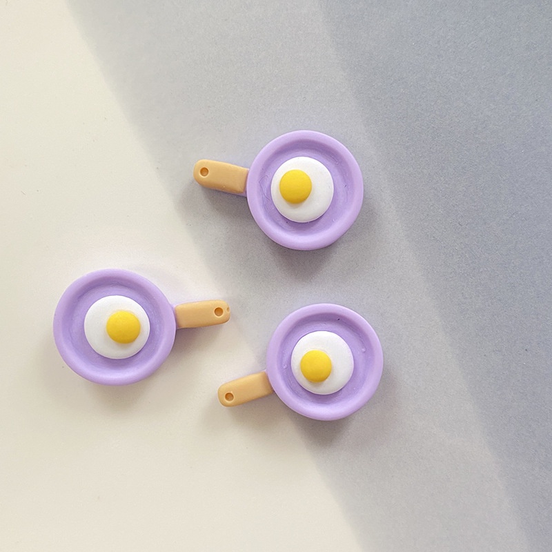 Đồ Chơi Mô Hình Chảo Chiên Trứng Ốp La Mini Bằng Nhựa Resin Diy Cho Bé