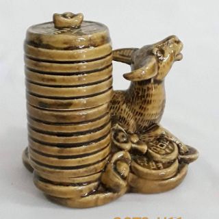 Tượng Trâu Ống Tăm - Gốm Sứ Bát Tràng
