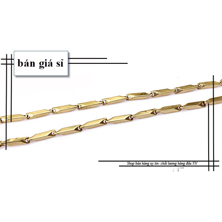 Dây chuyền nam titan đảm bảo không đen, rỉ, sét giá rẻ nhất Việt Nam - kiểu hỏa tiễn